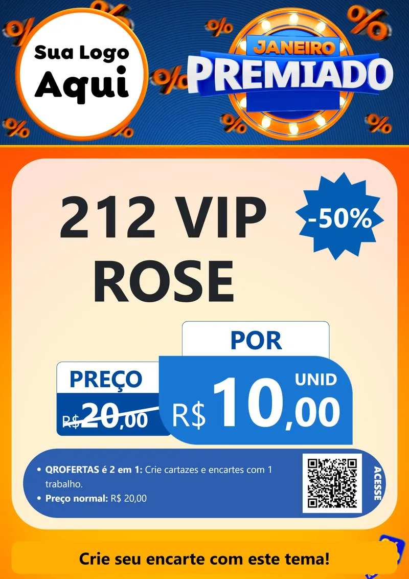 Modelo de Cartaz para Cartaz A4 Vertical com o tema Janeiro Premiado para Perfumes