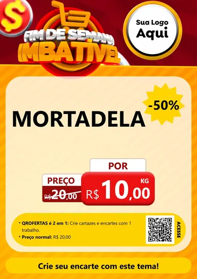 Modelo de Cartaz para Cartaz A4 Vertical com o tema Fim de Semana Imbatível para Frios e Laticínios