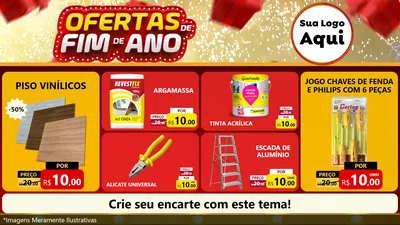 Modelo de TV para TV Horizontal com o tema Ofertas de Fim de Ano para Material para Construção
