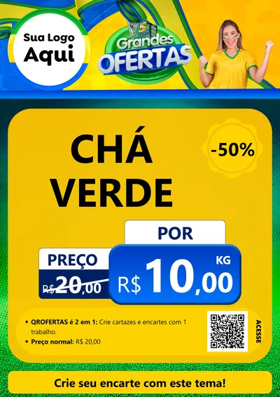 Modelo de Cartaz para Cartaz A4 Vertical com o tema Grandes Ofertas para Produtos Naturais