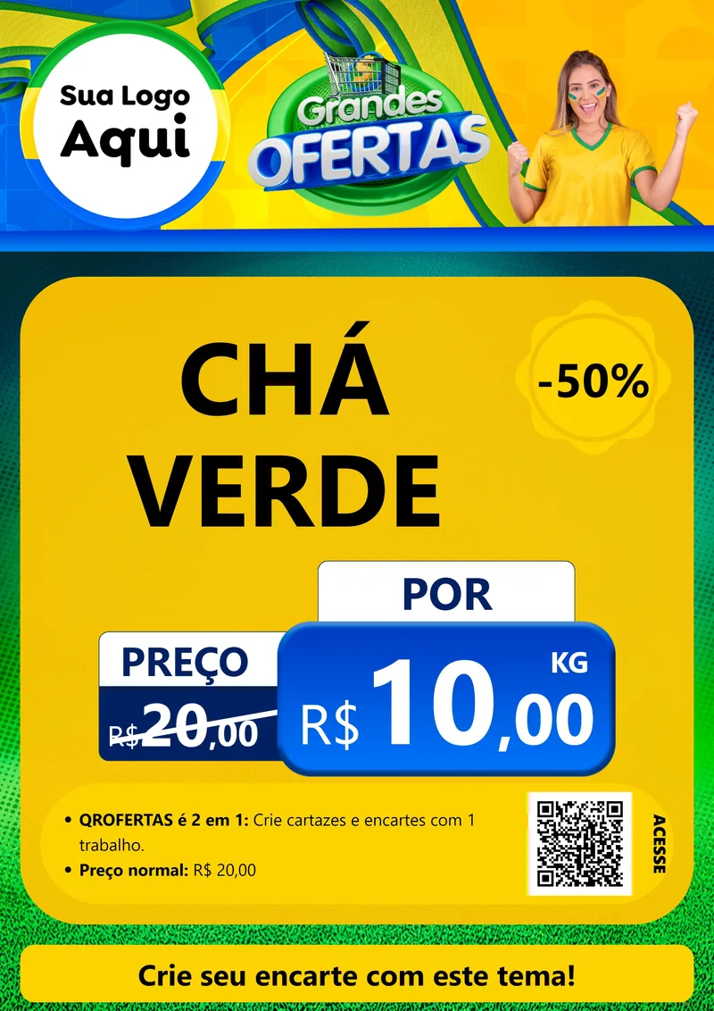 Modelo de Cartaz para Cartaz A4 Vertical com o tema Grandes Ofertas para Produtos Naturais