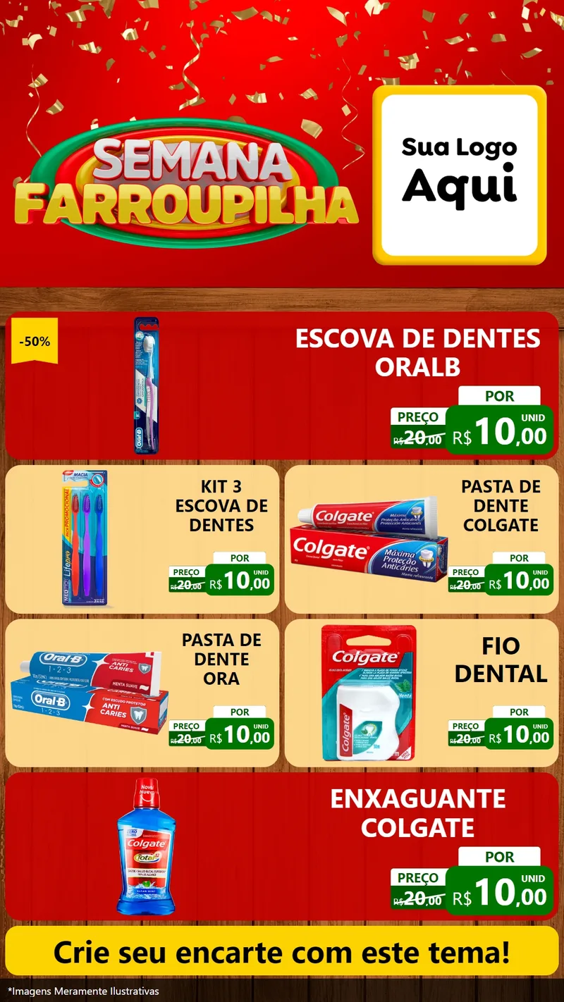 Modelo de TV para TV Vertical com o tema Semana Farroupilha para Higiene Pessoal
