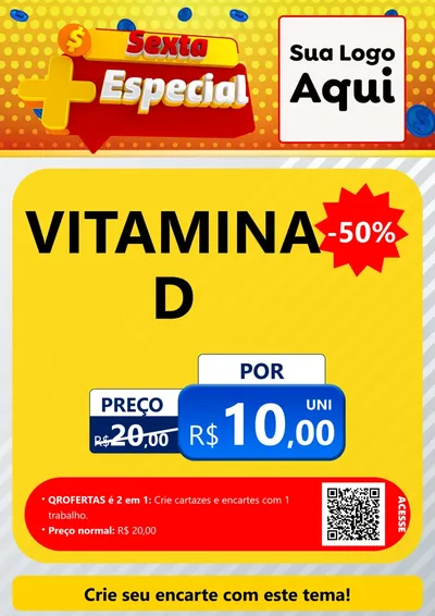 Modelo de Cartaz para Cartaz A4 Vertical com o tema Sexta Mais Especial para Farmácia