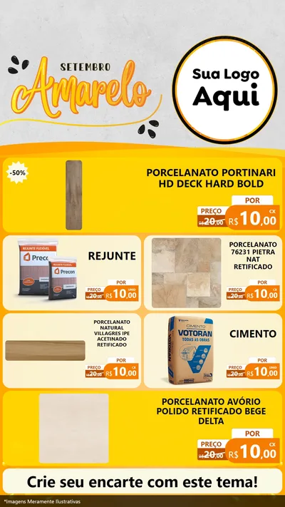 Modelo de TV para TV Vertical com o tema Setembro Amarelo para Pisos e revestimentos