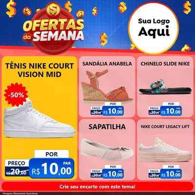 Modelo de Rede Social para Feed Facebook com o tema Ofertas Da Semana para Calçados