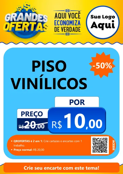 Modelo de Cartaz para Cartaz A4 Vertical com o tema Grandes Ofertas para Material para Construção