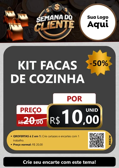 Modelo de Cartaz para Cartaz A4 Vertical com o tema Semana do Cliente para Utilidades Domésticas
