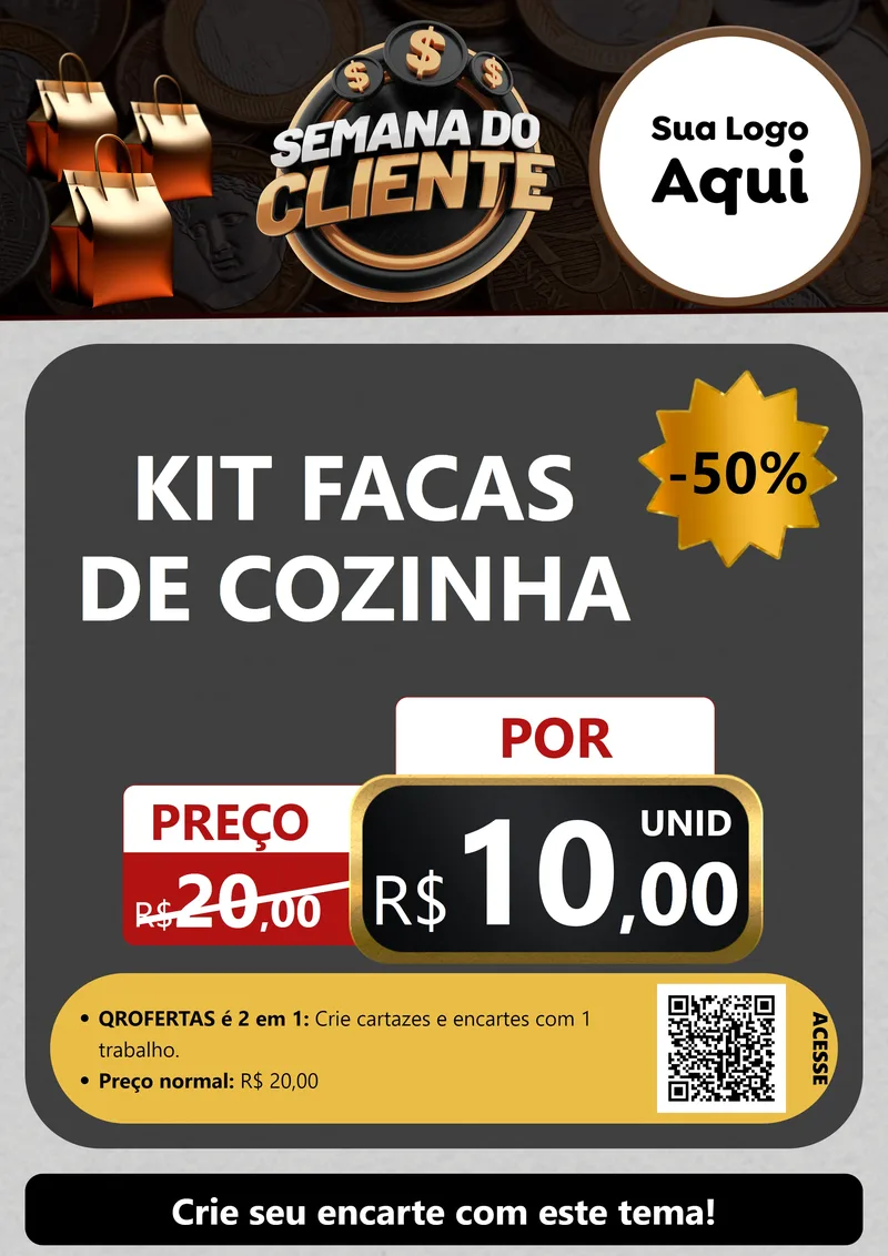 Modelo de Cartaz para Cartaz A4 Vertical com o tema Semana do Cliente para Utilidades Domésticas