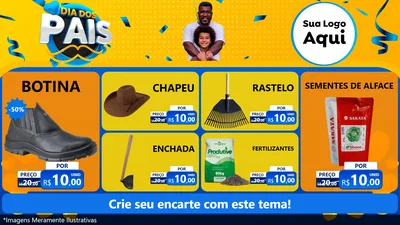Modelo de TV para TV Horizontal com o tema Dia dos Pais para Agropecuária