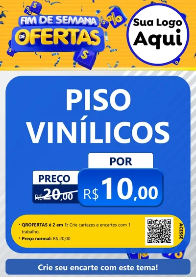 Modelo de Cartaz para Cartaz A4 Vertical com o tema Fim de Semana de Ofertas para Material para Construção
