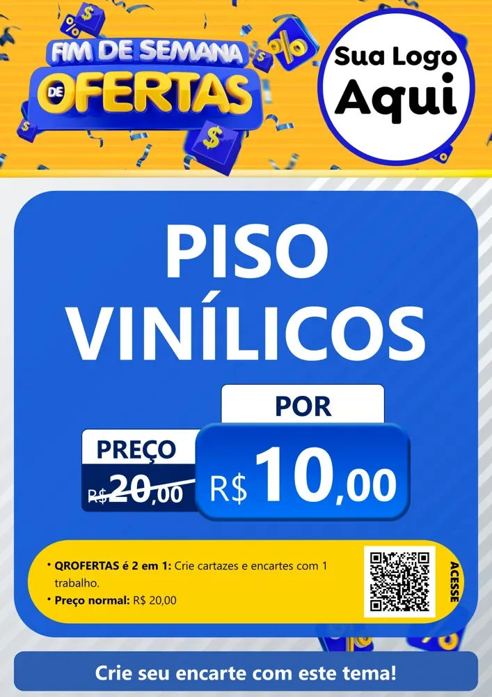 Modelo de Cartaz para Cartaz A4 Vertical com o tema Fim de Semana de Ofertas para Material para Construção