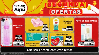 Modelo de TV para TV Horizontal com o tema Segunda de Ofertas para Bebês
