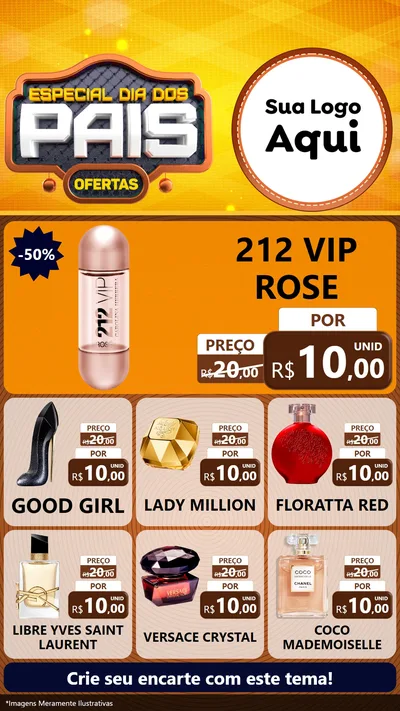 Modelo de Rede Social para Stories com o tema Especial Dia dos Pais para Perfumes