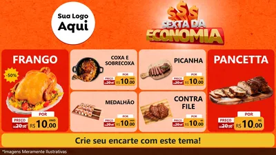 Modelo de TV para TV Horizontal com o tema Sexta da Economia para Assados