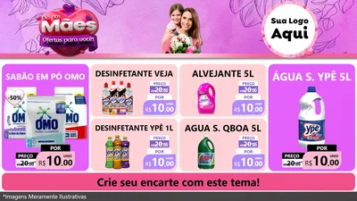 Modelo de TV para TV Horizontal com o tema Dia das Mães Ofertas para Você! para Produtos de Limpeza
