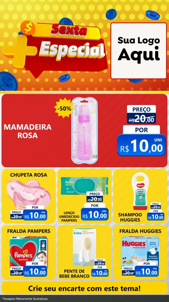 Modelo de Rede Social para Stories com o tema Sexta Mais Especial para Bebês