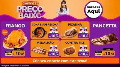 Modelo de TV para TV Horizontal com o tema Semana do Preço Baixo para Assados
