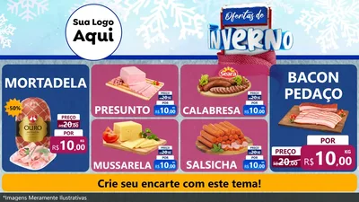 Modelo de TV para TV Horizontal com o tema Ofertas de Inverno para Frios e Laticínios
