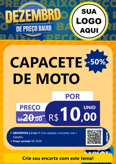 Modelo de Cartaz para Cartaz A4 Vertical com o tema Dezembro de Preço Baixo para Moto peças