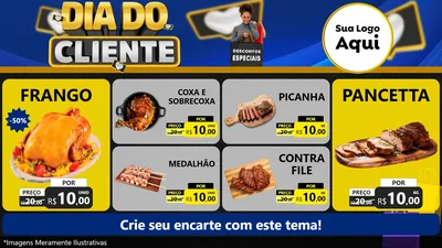 Modelo de TV para TV Horizontal com o tema Dia Do Cliente para Assados