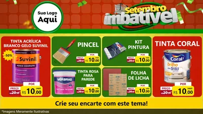 Modelo de TV para TV Horizontal com o tema Setembro Imbatível para Tintas e Ferramentas
