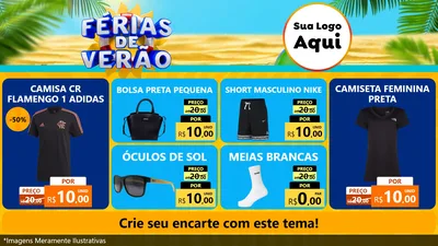 Modelo de TV para TV Horizontal com o tema Férias de Verão para Roupas e acessórios