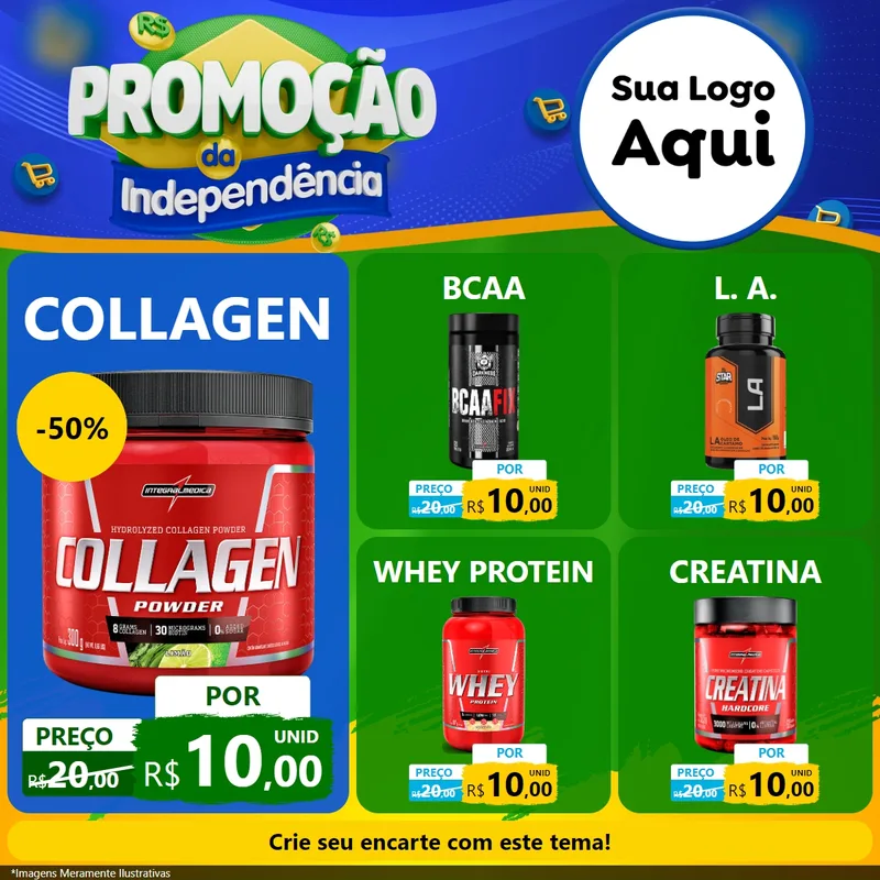 Modelo de Rede Social para Feed Facebook com o tema Promoção da Independência para Suplementos alimentares
