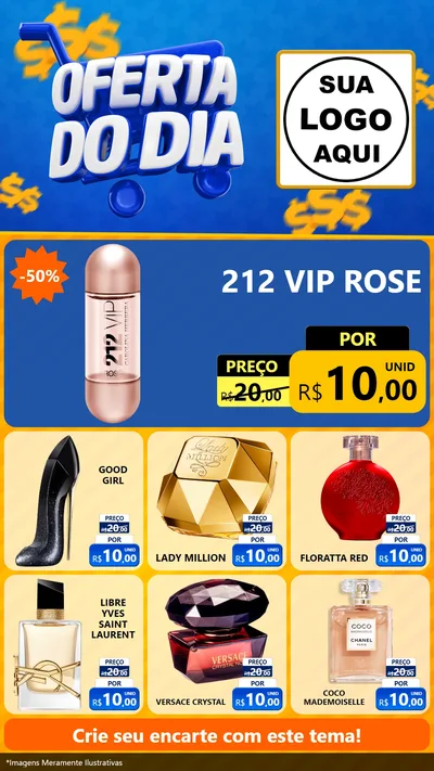 Modelo de Rede Social para Stories com o tema Oferta do Dia para Perfumes