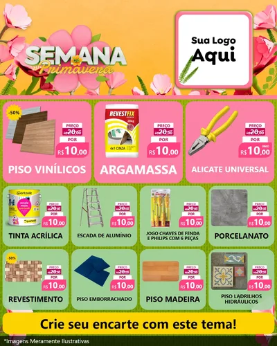 Modelo de Rede Social para Feed Instagram com o tema Semana da Primavera para Material para Construção