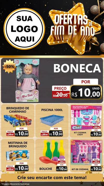 Modelo de Rede Social para Stories com o tema Ofertas de Fim de Ano para Brinquedos