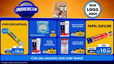 Modelo de TV para TV Horizontal com o tema Embalagem para Embalagens