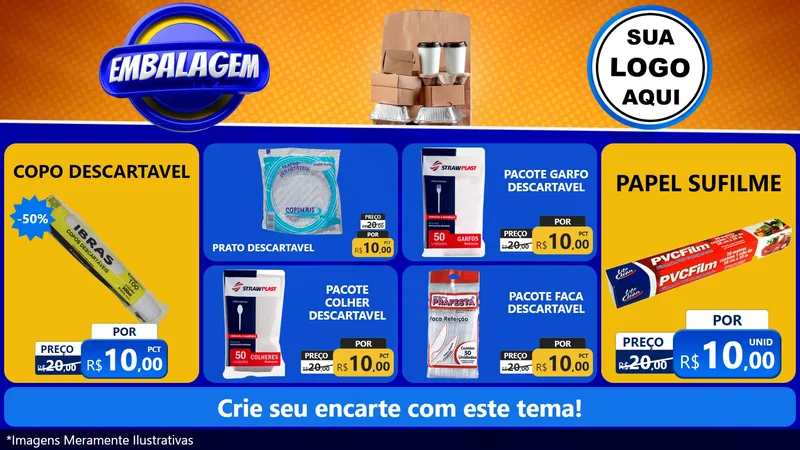 Modelo de TV para TV Horizontal com o tema Embalagem para Embalagens