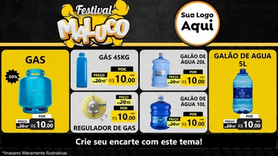 Modelo de TV para TV Horizontal com o tema Festival Maluco para Água e gás