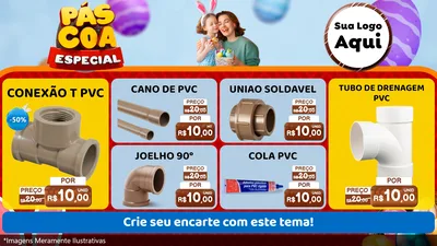 Modelo de TV para TV Horizontal com o tema Páscoa Especial para Tubos e conexões
