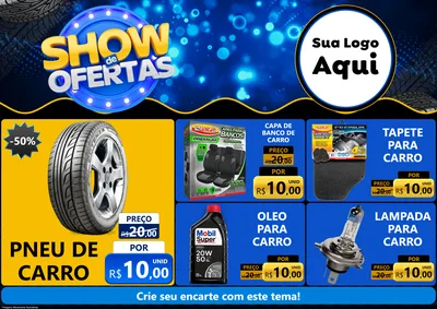 Modelo de Encarte para Encarte A4 Horizontal com o tema Show de Ofertas para Auto peças