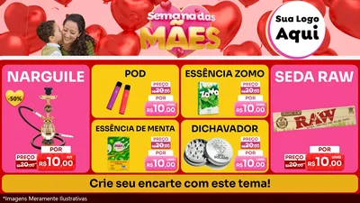 Modelo de TV para TV Horizontal com o tema Semana Das Mães para Tabacaria