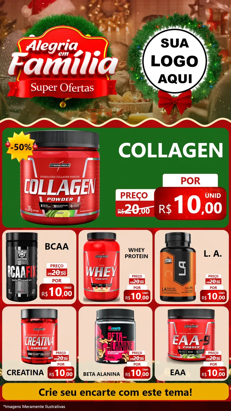 Modelo de Rede Social para Stories com o tema Alegria Em Família - Super Ofertas para Suplementos alimentares