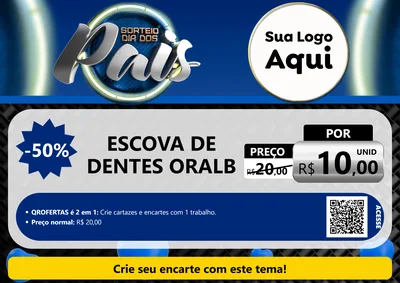Modelo de Cartaz para Cartaz A4 Horizontal com o tema Sorteio Dia Dos Pais para Higiene Pessoal