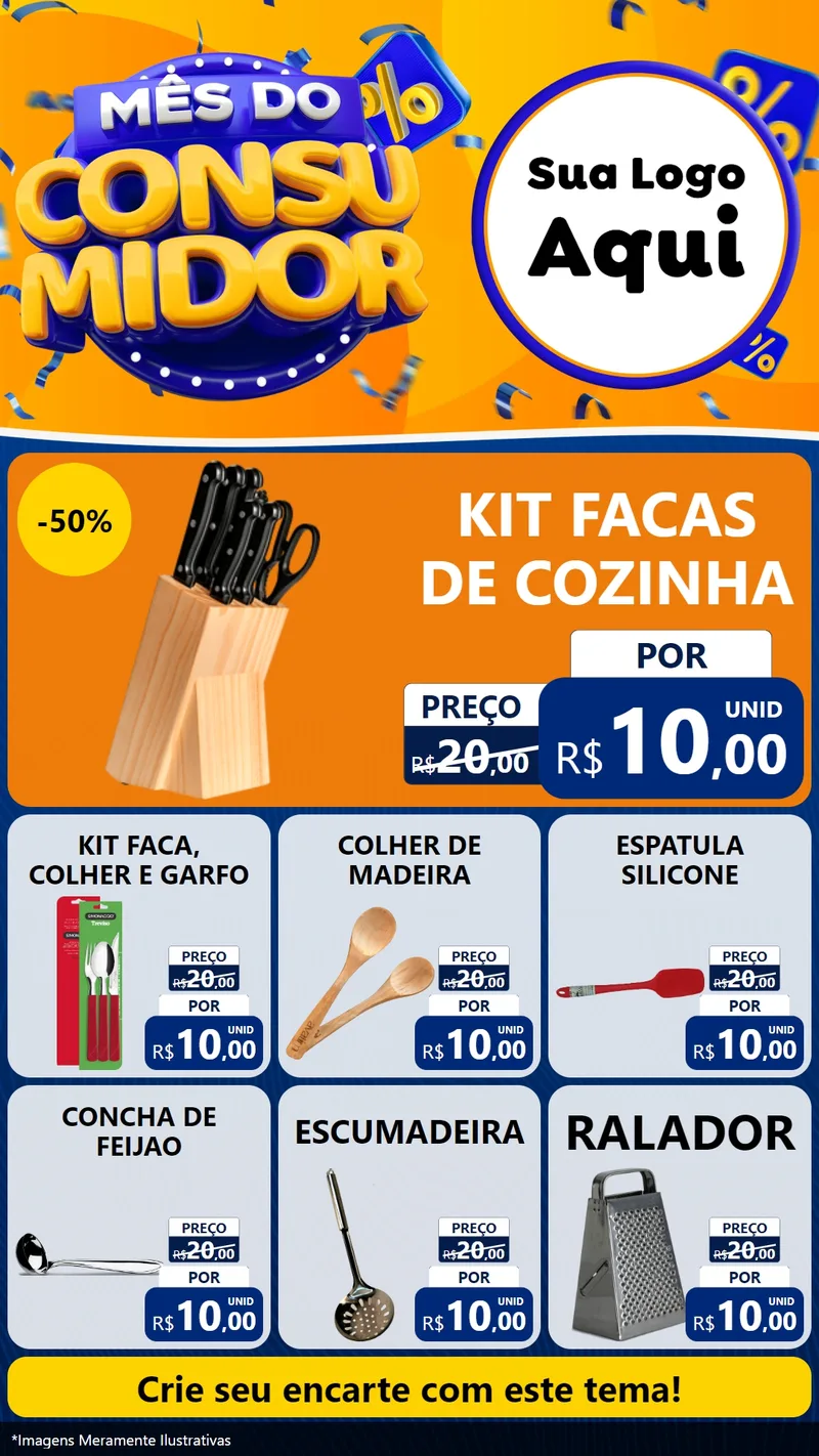 Modelo de Rede Social para Stories com o tema Mês do Consumidor para Utilidades Domésticas