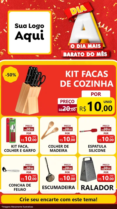Modelo de Rede Social para Stories com o tema Dia A o Dia Mais Barato do Mês para Utilidades Domésticas