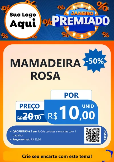 Modelo de Cartaz para Cartaz A4 Vertical com o tema Janeiro Premiado para Bebês