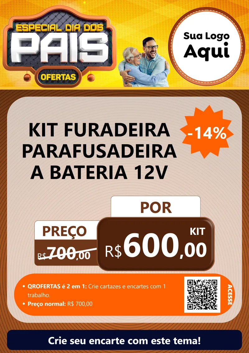 Modelo de Cartaz para Cartaz A4 Vertical com o tema Especial Dia dos Pais para Maquinas e Ferramentas
