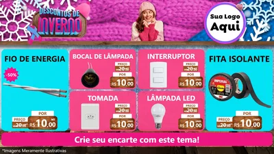 Modelo de TV para TV Horizontal com o tema Descontos de Inverno para Materiais Elétricos
