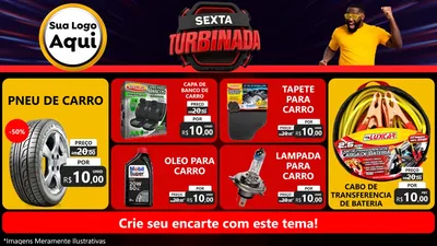 Modelo de TV para TV Horizontal com o tema Sexta Turbinada para Auto peças