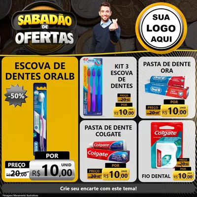 Modelo de Rede Social para Feed Facebook com o tema Sabadão de Ofertas para Higiene Pessoal