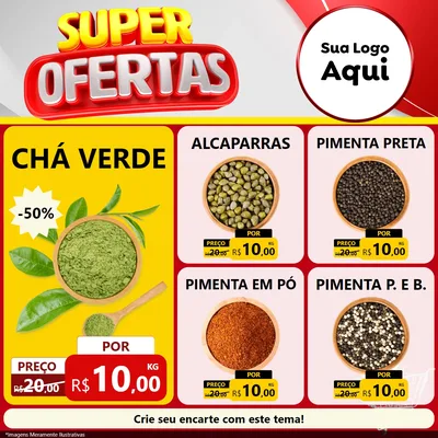 Modelo de Rede Social para Feed Facebook com o tema Super Ofertas para Produtos Naturais