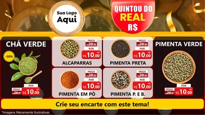 Modelo de TV para TV Horizontal com o tema Quintou do Real para Produtos Naturais