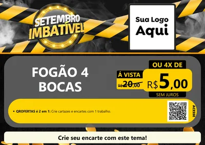 Modelo de Cartaz para Cartaz A4 Horizontal com o tema Setembro Imbatível para Móveis e Eletro