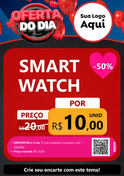 Modelo de Cartaz para Cartaz A4 Vertical com o tema Oferta do Dia para Informática