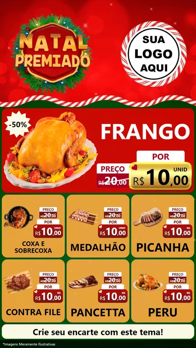 Modelo de Rede Social para Stories com o tema Natal Premiado para Assados